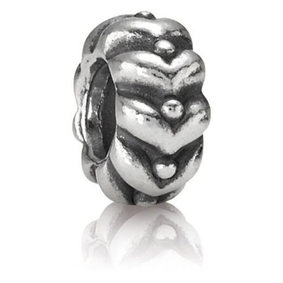 PANDORA Heart Beats Spacer Authentic Sterling Silver Charm Love Romance LIfe - Picture 1 of 9